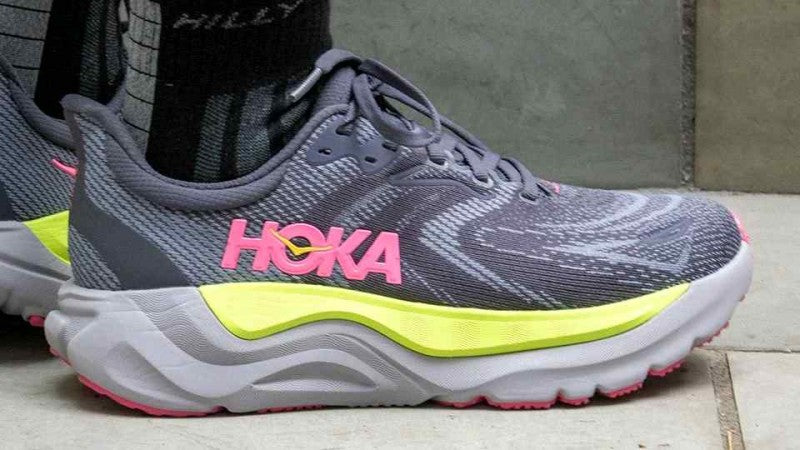 Hoka Arahi 8 Charcoal Grey-Yellow-Rose Mens shoes