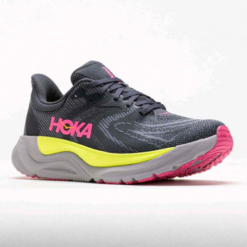 Hoka Arahi 8 Charcoal Grey-Yellow-Rose Mens shoes