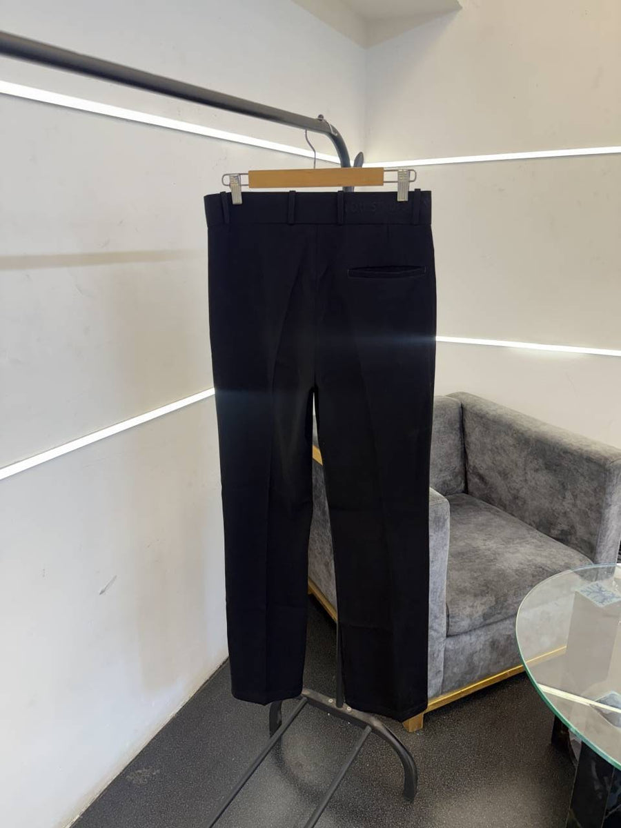 Louis Vuitton arma i fabric imported korean boot cut trousers black
