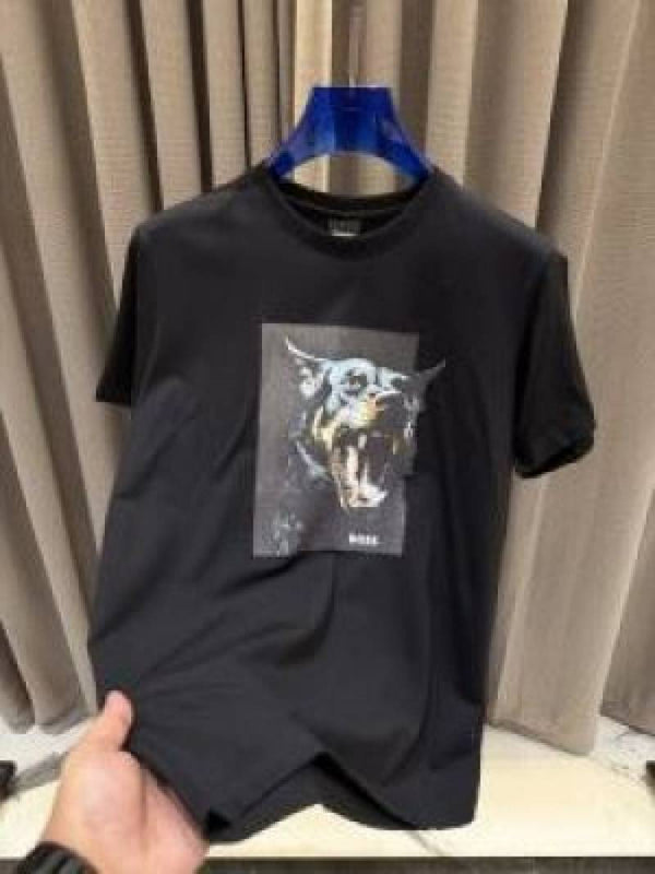 Boss_impoted round neck t-shirt Black
