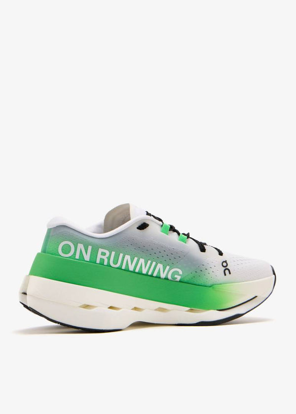 On Cloudboom Max Green White Running