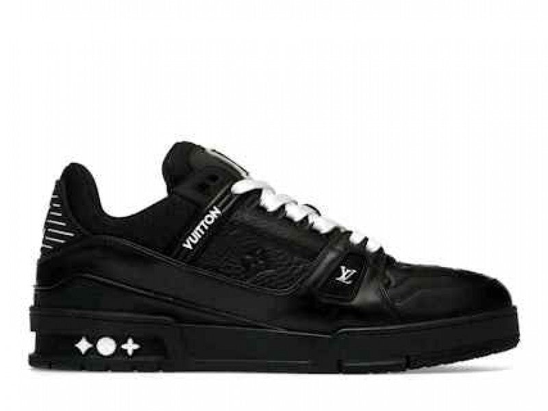 LOUIiSS VUTIiON trainer black embossed monogram
