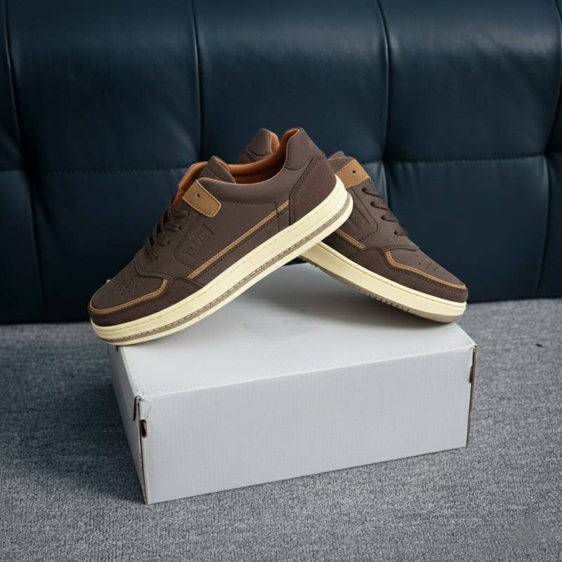 LEVY'S BROWN BEIGE CASUAL SNEAKER