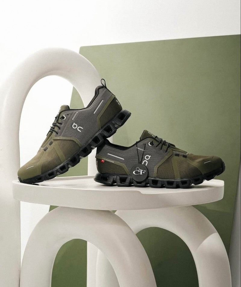 On Cloud 5 Olive Waterproof--