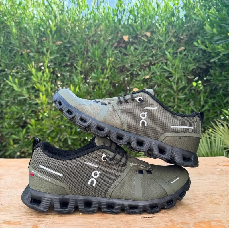On Cloud 5 Olive Waterproof--