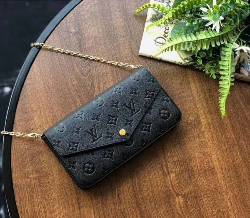 Louis Vuitton_LV Felicie Monogram Pochette With OG Box & Dust Bag (Black - 732)
