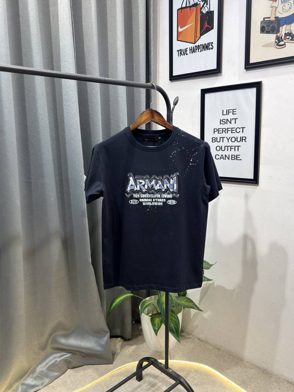 Armaa ni exchange turkey imported round neck tshirt navy