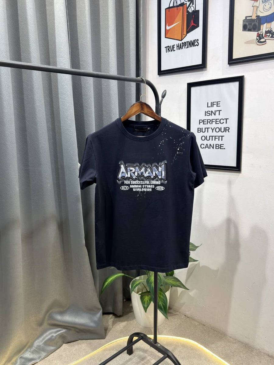 Armaa ni exchange turkey imported round neck tshirt navy