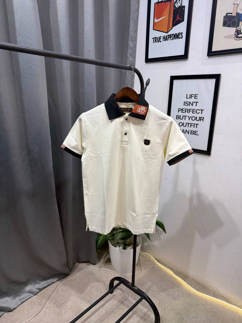 Loro piana Cream imported luxury box pack Polo tshirt