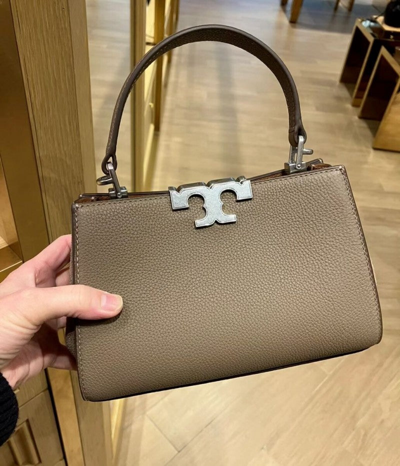 Tori Burch_Khakhi_Mini_Eleanor_Satchel_Bag_With_Box