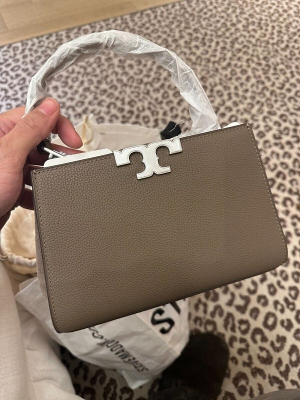 Tori Burch_Khakhi_Mini_Eleanor_Satchel_Bag_With_Box