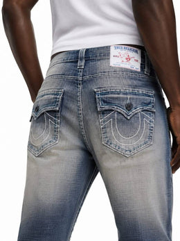 True Religion Green Shade Straight fit Premium Imported Stretchable Lycra Fabric Denim with Back Pocket Embroidered Design 3943
