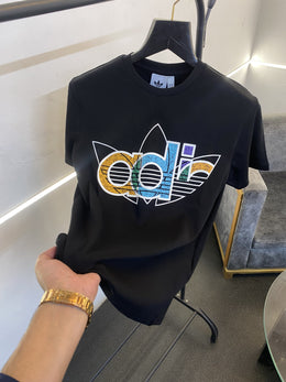 Adidas round neck imported tshirt with front and back brand print