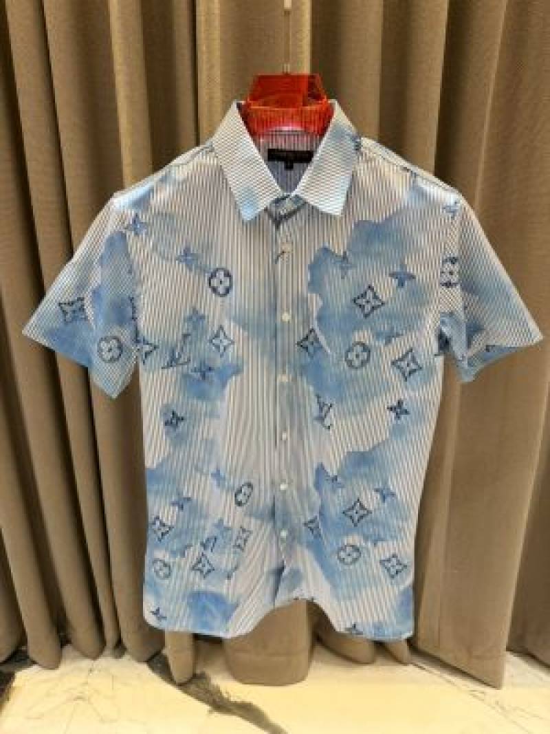 Lv_imported Half Sleeves Shirt Sky blue