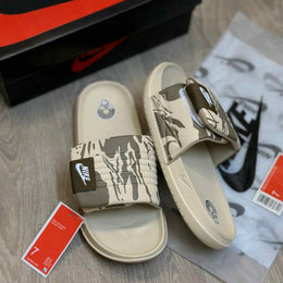 Nike Offcourt Adjust Camo Olive Green Beige Slides
