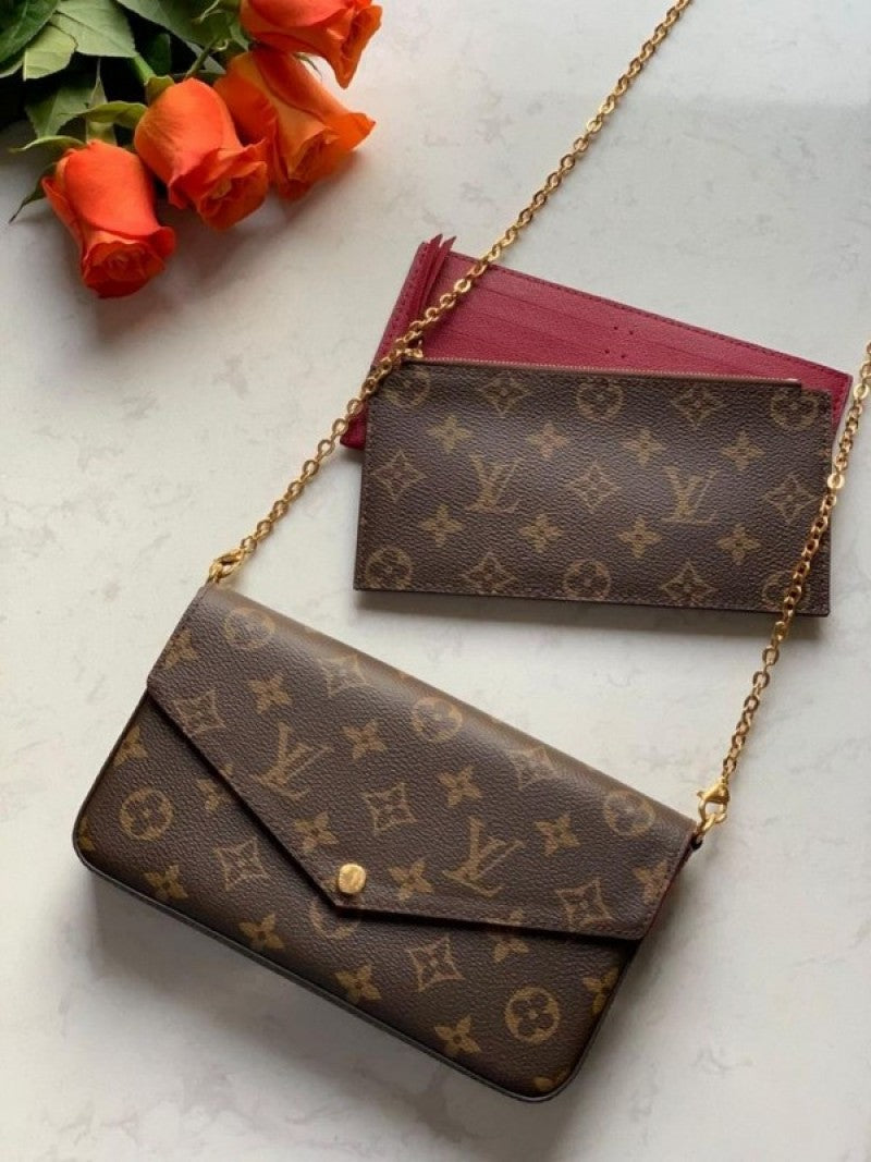 Louis Vuitton_LV Felicie Monogram Pochette With OG Box & Dust Bag (Brown - 731)