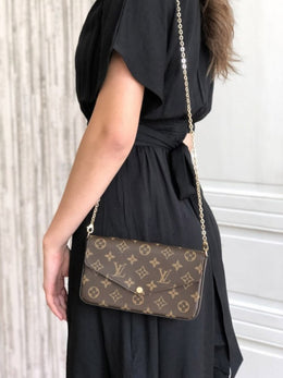 Louis Vuitton_LV Felicie Monogram Pochette With OG Box & Dust Bag (Brown - 731)