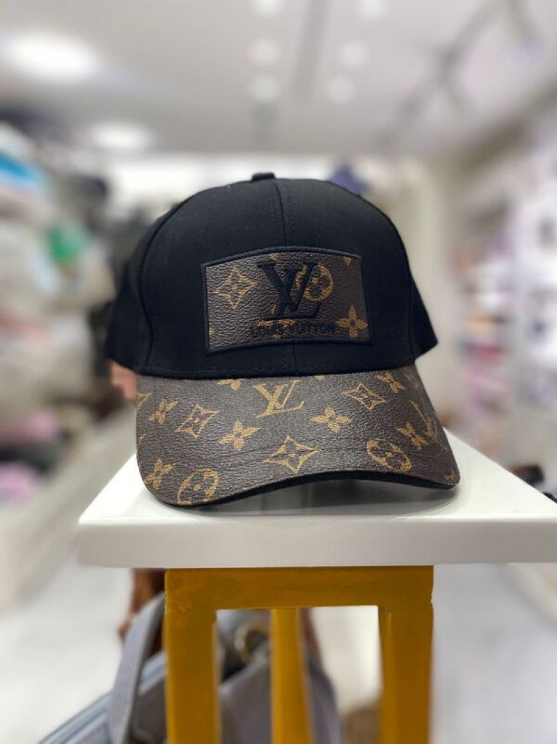 Louis Vuitton_Front_Logo_Black_Monogram_Premium_Unisex_Cap_(With_Safety_Box)
