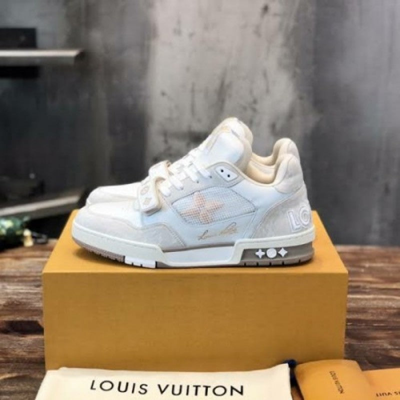 LV Trainer Sneakers All White