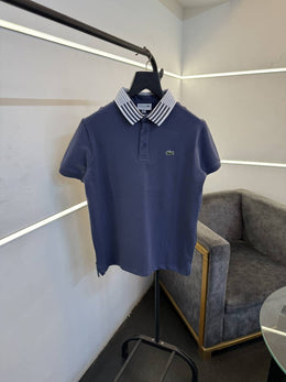 Lacoste imported matty cotton polo tshirt denim blue
