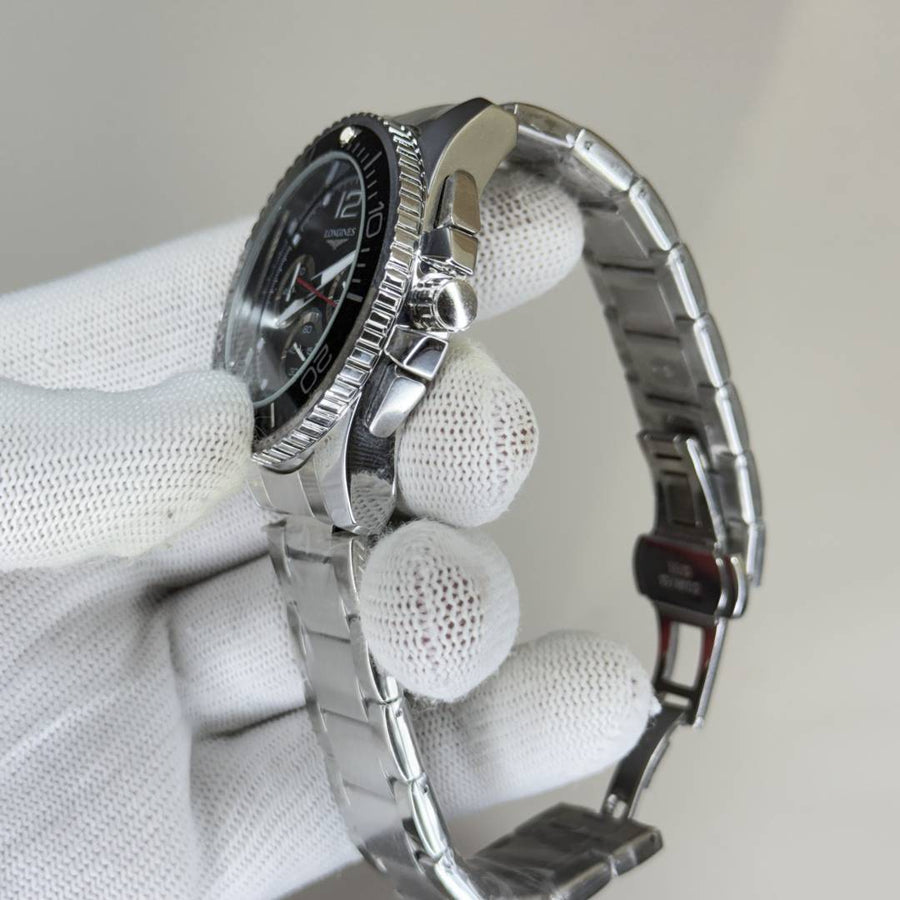 longinezs cronograph Silver Black