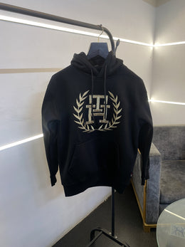 Tommy hilfigar heavy gsm inside fleece embroidery hoodie black