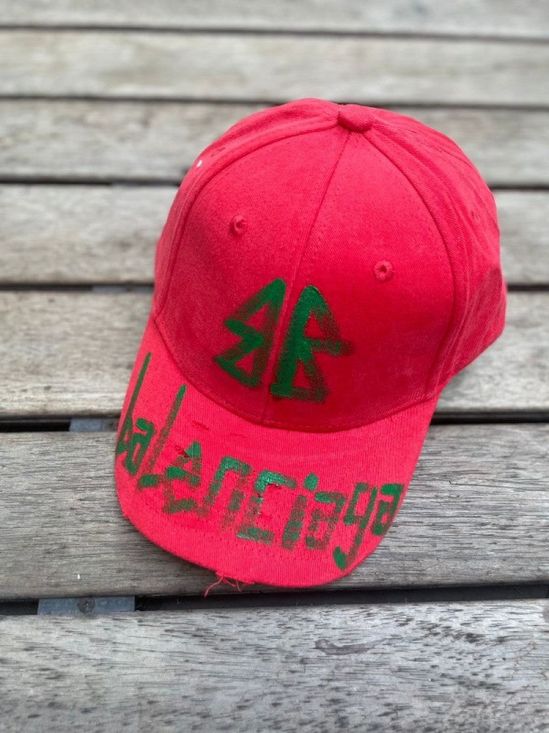 Balenciaga BB Front Graffiti Red Premium Unisex Cap (With Safety Box)