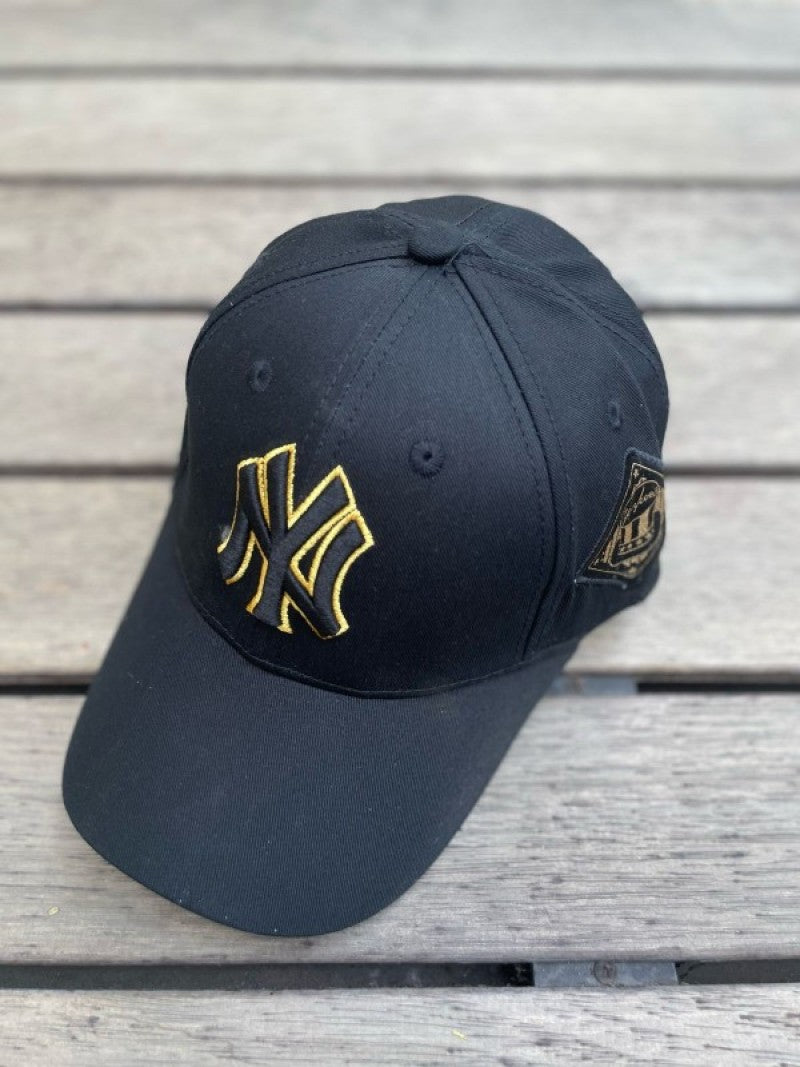 New York Yankees Clean Up Black And Yellow Big Logo Premium Unisex Cap With Safety Box