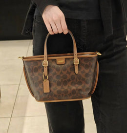 Coach Taxi 21 Coffee Brown SmallTote With OriginalBox DustCover