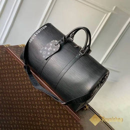 Louis Vuitton_LV M23721 Keepall Bandoulire Premium Monogram Unisex Duffle Bag With Dust Bag & Accessories (Black - 680)