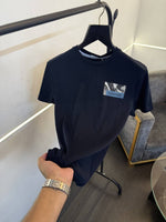 Calvin kline imported round neck tshirt navy blue sale