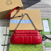 Gucci_GG_Horsebit_Chain_Shoulder_Bag_With_OG_Box_&_Dust_Bag_&_2_Belts_&_1_Chain_(Red-725)