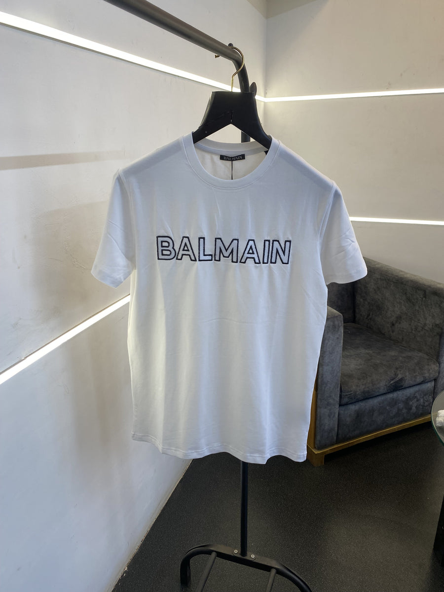 Balmain imported round neck tshirt white sale