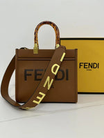 Fendi_Roma_Sunshine_Small_Tote_Bag_With_Dust_Bag_&_Shoulder_Strap_(Brown-982)