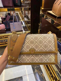 Tori Burch_T_Monogram_Jacquard_Crossbody_Bag_With_OriginalBox_2SlingBelt_Premium