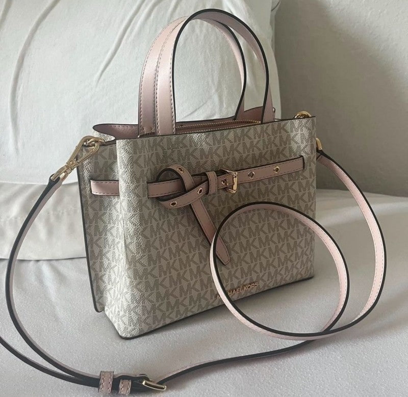 Michael Kors_Emilia_Beige_Pink_Handbag_With_DustCover