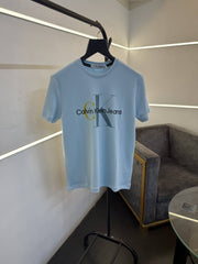 Calvin kline imported round neck tshirt sky blue sale