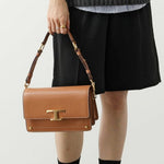 TODD'S T Timeless Shoulder Bag With OG Box & Dust Bag (Brown - 660)