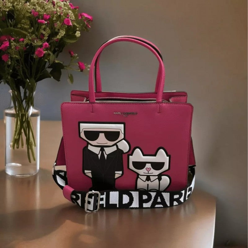 Karl Lagerfeld Maybelle Crossbody Shoulder Bag With Dust Bag (Pink - 467)