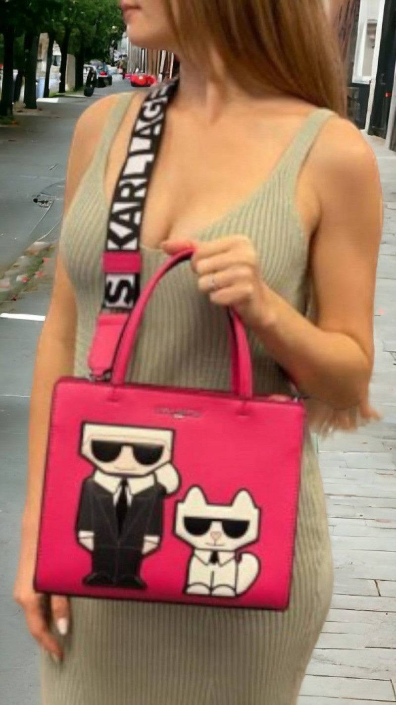 Karl Lagerfeld Maybelle Crossbody Shoulder Bag With Dust Bag (Pink - 467)