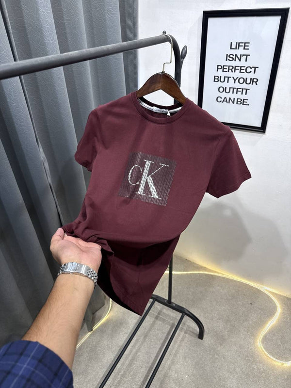Calvin klei imported round neck tshirt wine