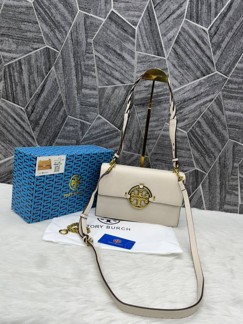 Tori Burch_Miller_White_ShoulderBag_With_OriginalBox