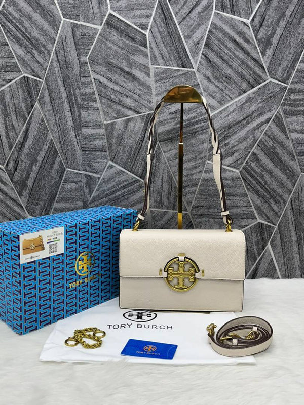 Tori Burch_Miller_White_ShoulderBag_With_OriginalBox