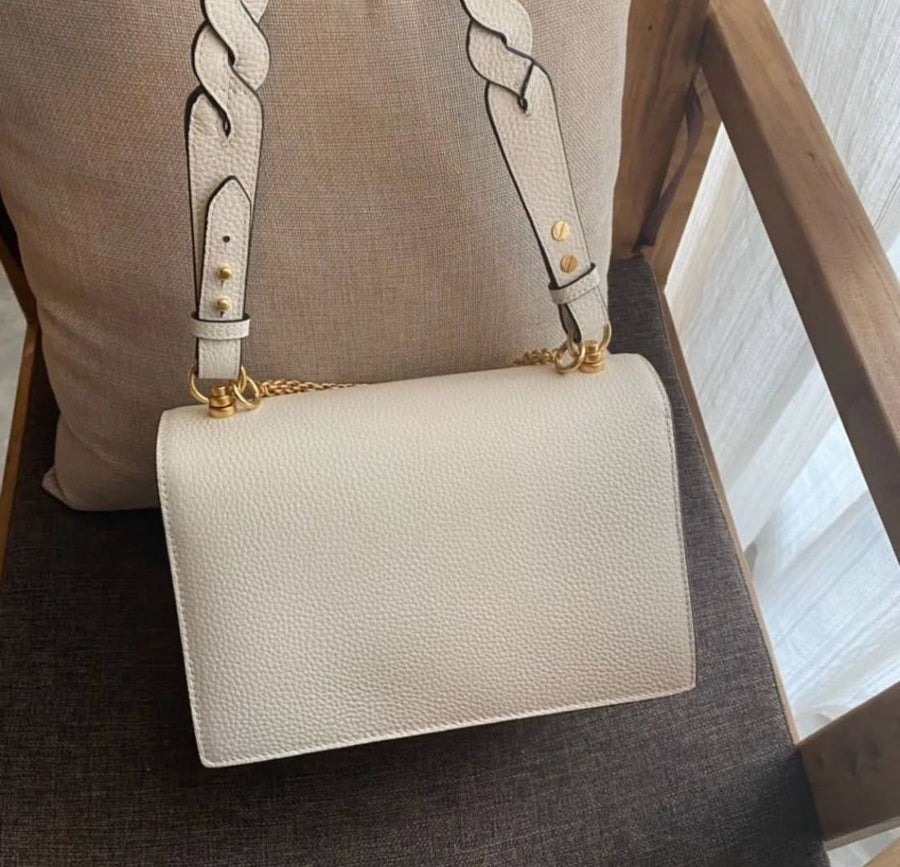 Tori Burch_Miller_White_ShoulderBag_With_OriginalBox