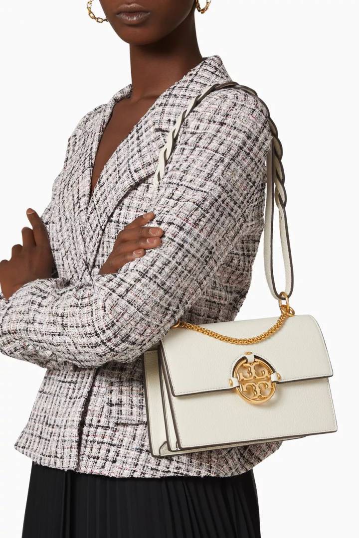 Tori Burch_Miller_White_ShoulderBag_With_OriginalBox