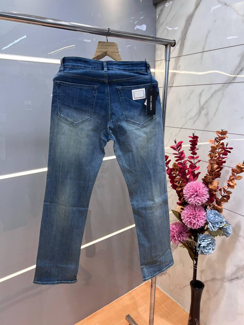 Dolce and gabba a light shade premium imported stretchable lycra fabric straight fit denim with embroidered work Sale Offer 3477
