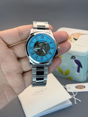 Fossil Flynn Automatic Silver-Skyblue