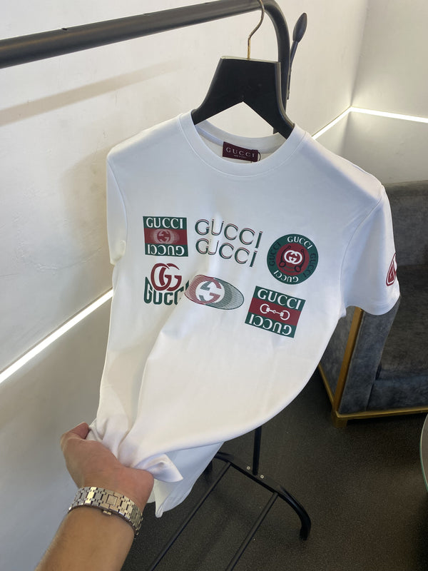 Gucci Round neck front and back print imported tshirt white sale