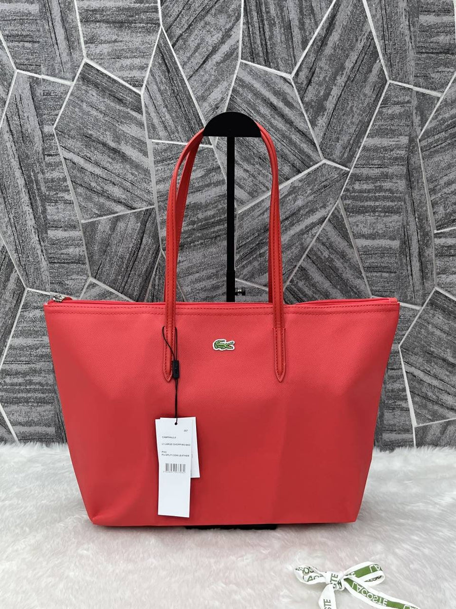 Lacoste_Leather_Tote_Red_Premium_With_Original_Packing