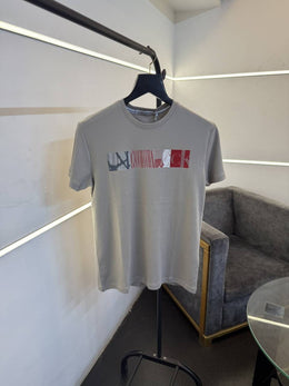 Calvin kline imported round neck tshirt beige grey sale